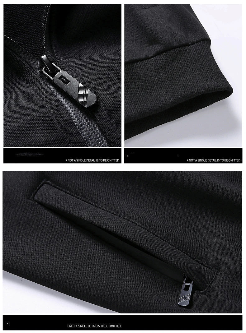 Premium men's comfort wear tracksuit set, featuring a zip-up jacket & joggers for active living & casual fashion.
