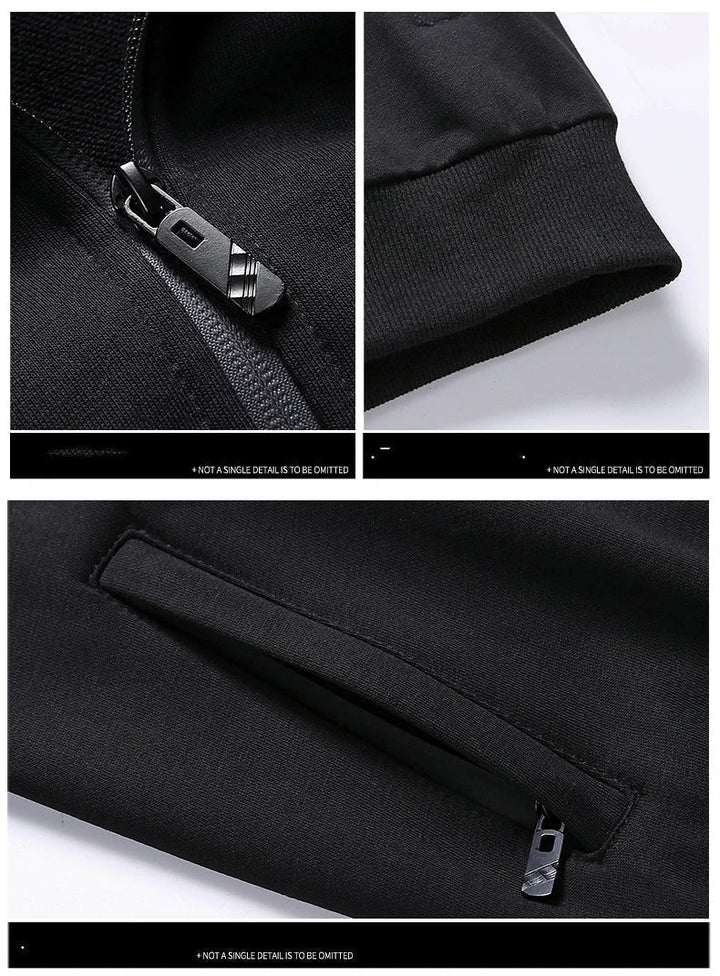 Premium men's comfort wear tracksuit set, featuring a zip-up jacket & joggers for active living & casual fashion.