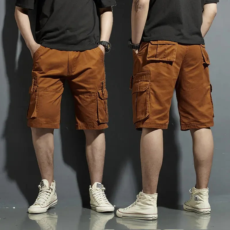 Comfortable and practical men's knee-length shorts for outdoor activities