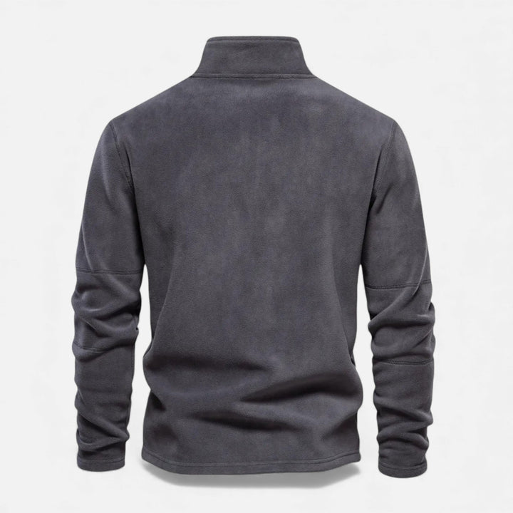 Outdoor activity ready: men's stand-collar zippered sweatshirt