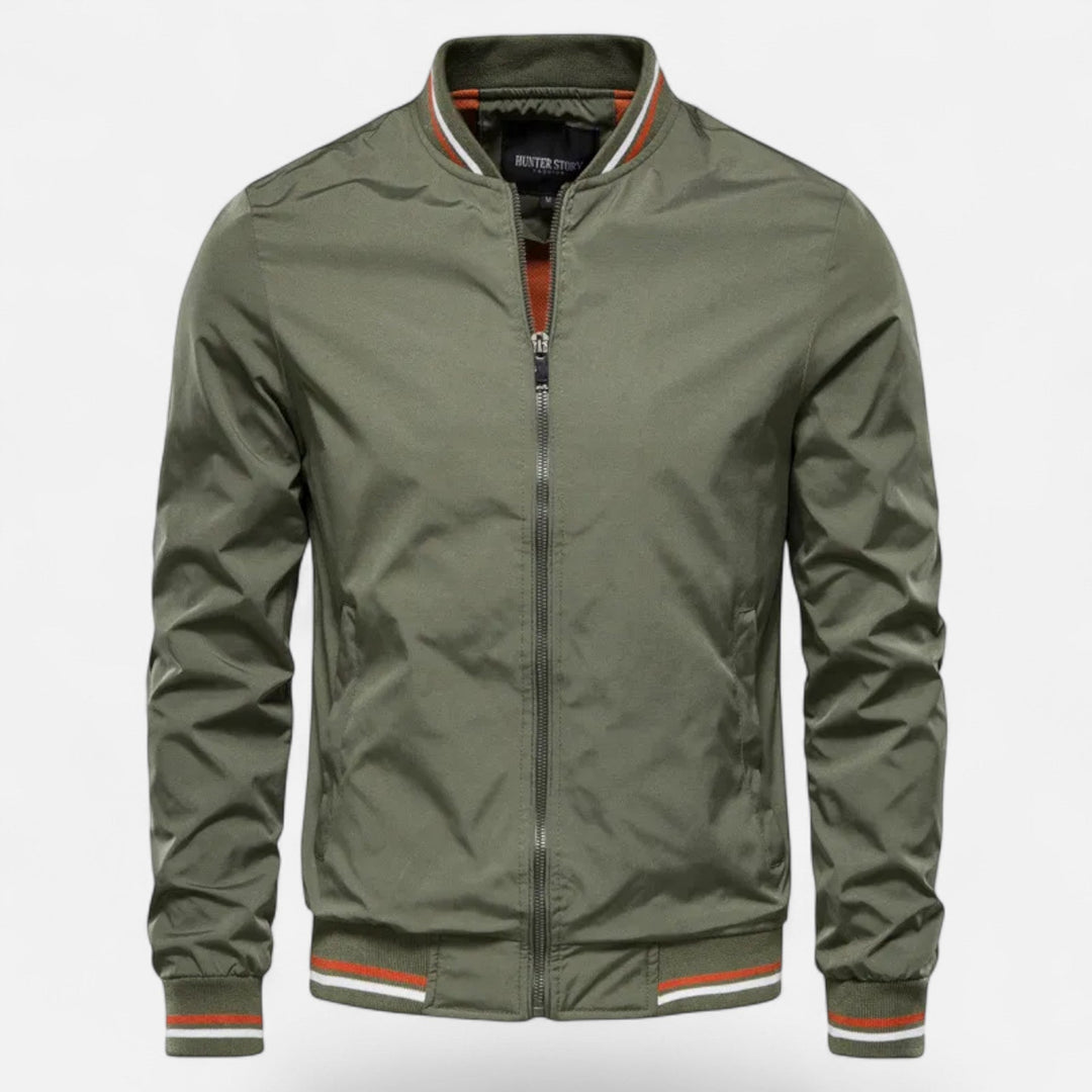 Front view of a versatile men's modern jacket, perfect for casual wear.