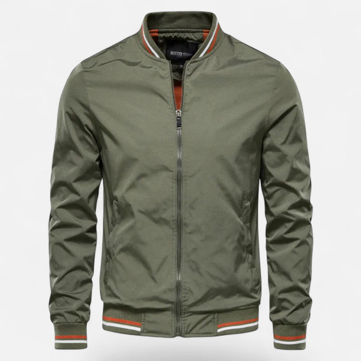 Front view of a versatile men's modern jacket, perfect for casual wear.