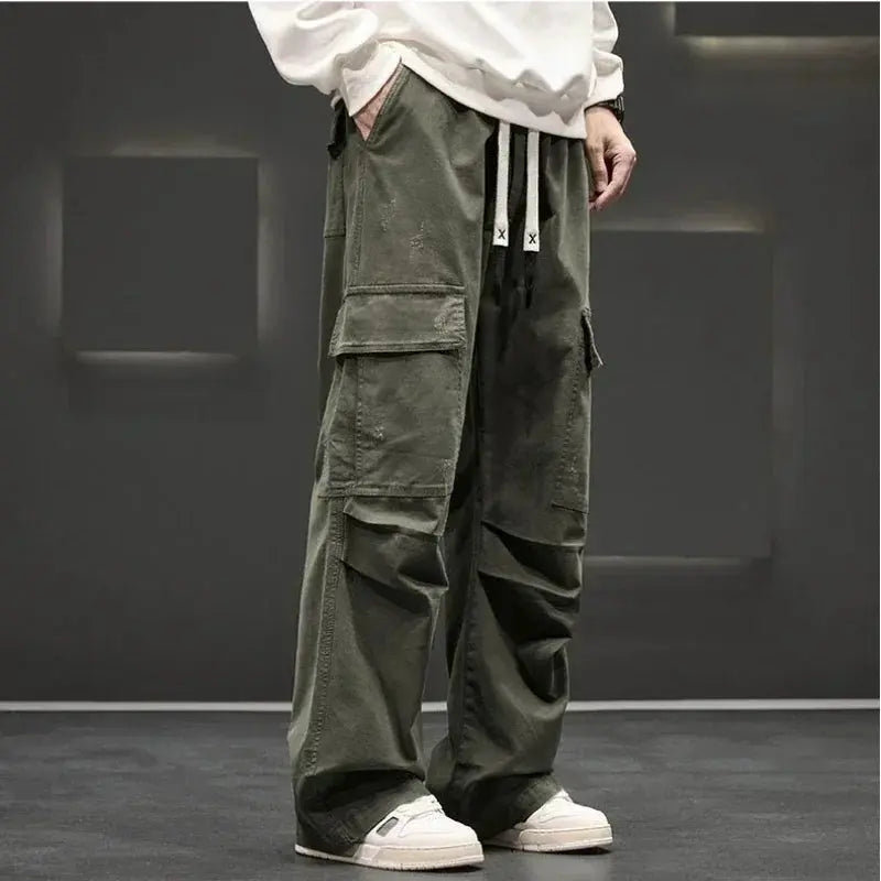 Durable men's cargo pants with a comfort fit straight leg, designed for versatile outdoor and casual wear.