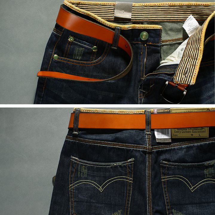 Casual men's ripped denim shorts, perfect for summer fashion and urban streetwear style.