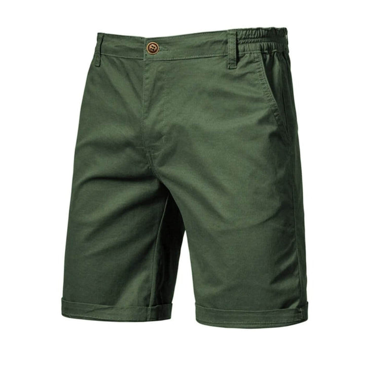 Smart casual men's stretch chino shorts, blending comfort & style for any occasion.