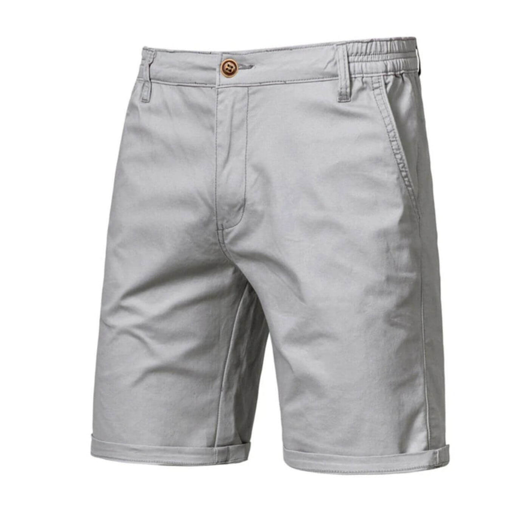 Essential men's stretch chino shorts, offering comfort, versatility & a modern fit for summer.