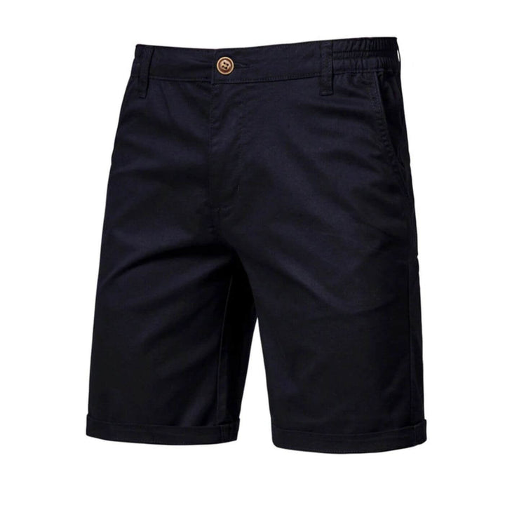 Casual men's everyday chino shorts with stretch for active & relaxed summer style.