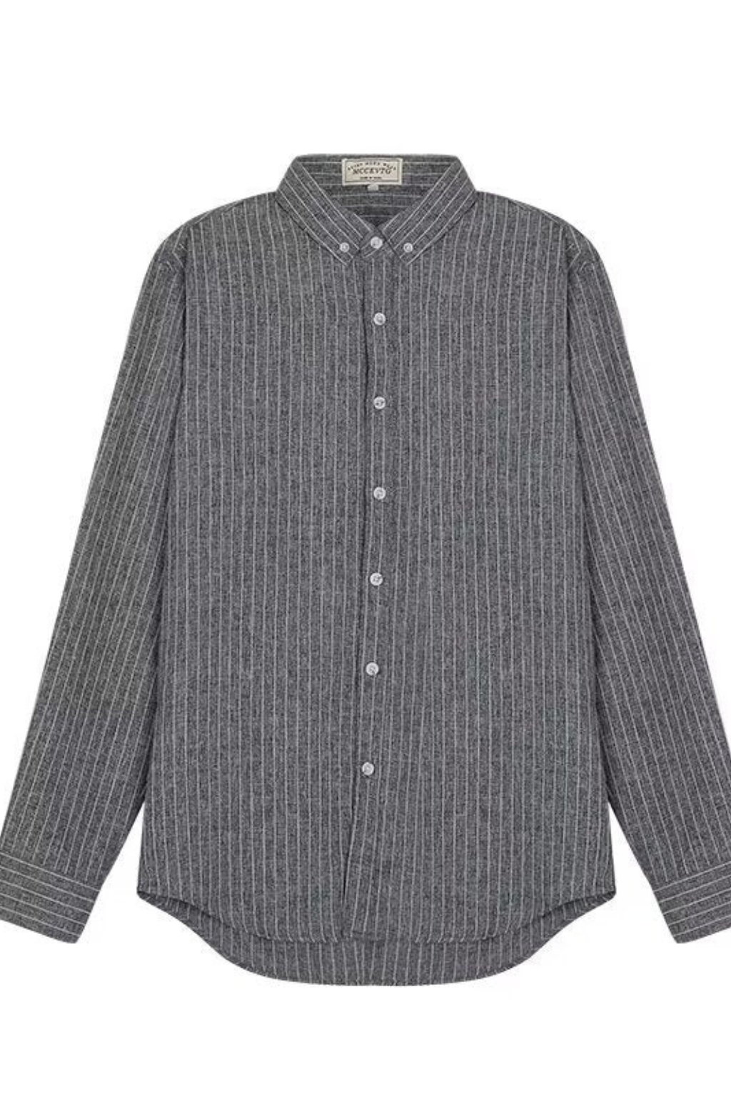 Men's fashion classic striped long sleeve button down formal shirt, a wardrobe essential.