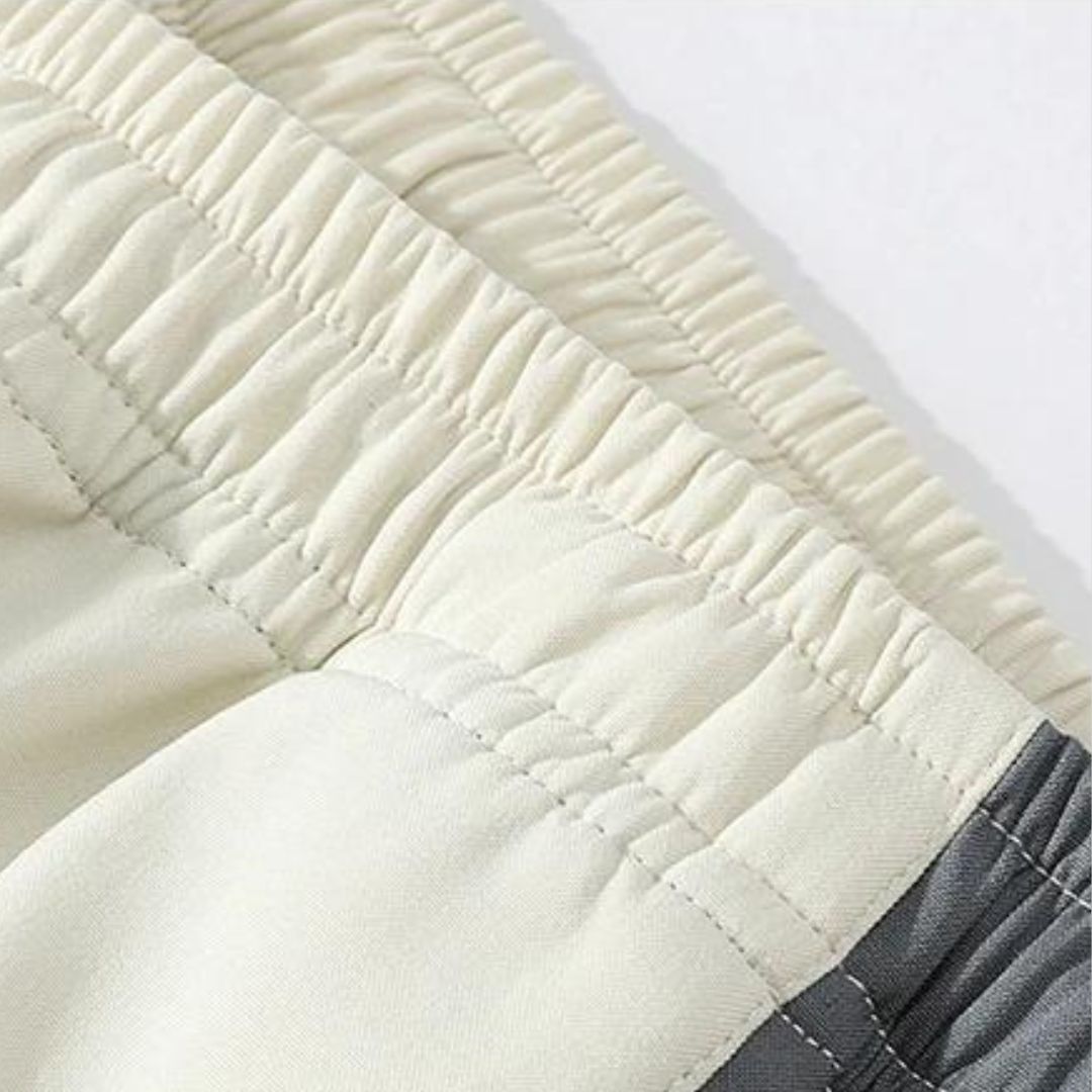 Men's striped jogger & jacket tracksuit set, designed for active comfort and casual sportswear style.