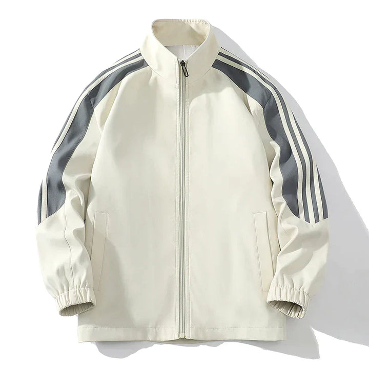 Men's two-piece striped tracksuit, a versatile activewear set for gym, sports, or casual loungewear.