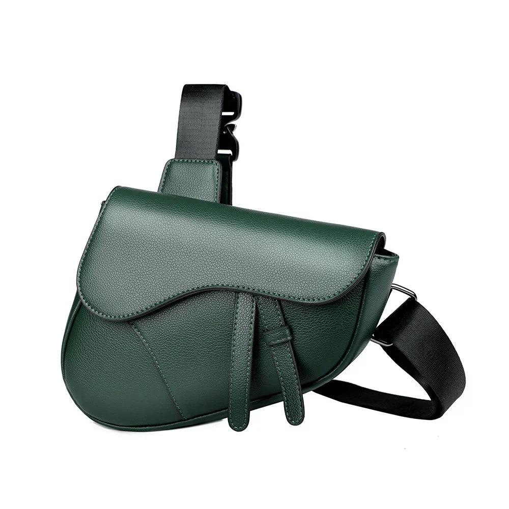 Matte finish men's structured saddle bag. Perfect crossbody shoulder bag for travel & daily essentials.