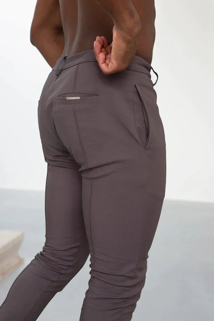 Men's comfortable slim fit formal trousers, also suitable as stylish casual chino pants for versatile daily use.