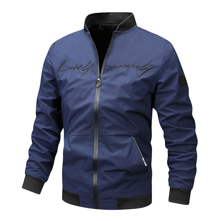 Iconic men's bomber jacket with signature logo, ideal for urban style