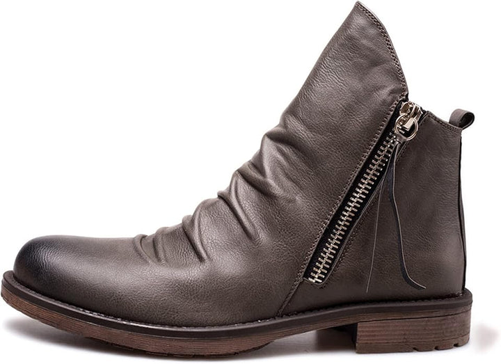 Comfortable men's all-season zipper boots with a sleek design, ideal for everyday wear.