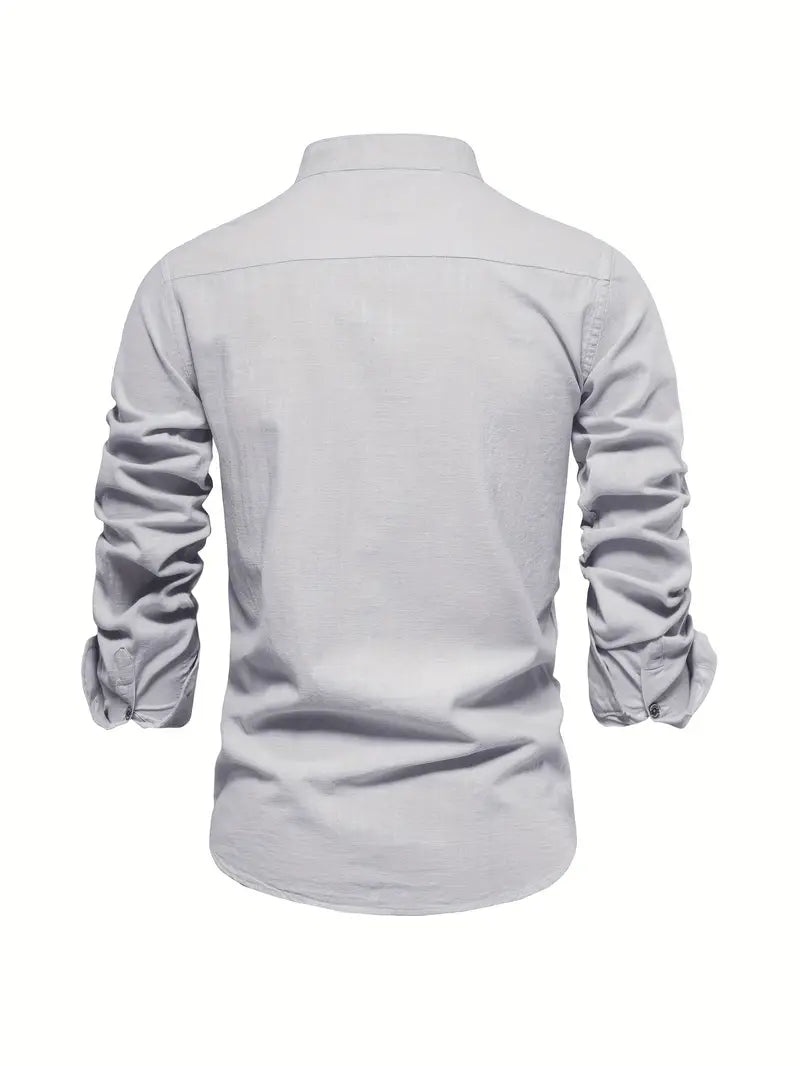 Versatile men's button-up shirt, ideal for smart casual or everyday wear.