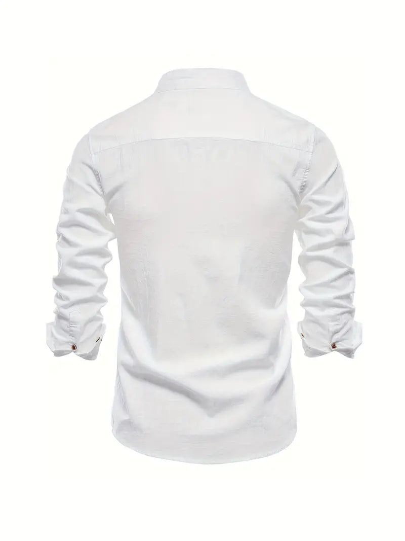 Oliver Collection long sleeve men's shirt, perfect for smart casual occasions.