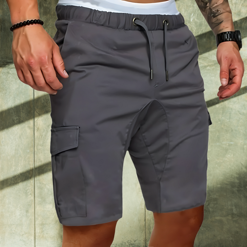 Functional men's utility cargo shorts in a versatile shade. Stylish & practical for casual everyday fashion.