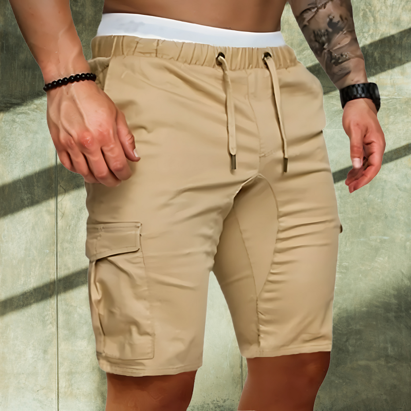 Durable men's outdoor cargo shorts, designed for comfort & style. Ideal for active summer & casual wear.