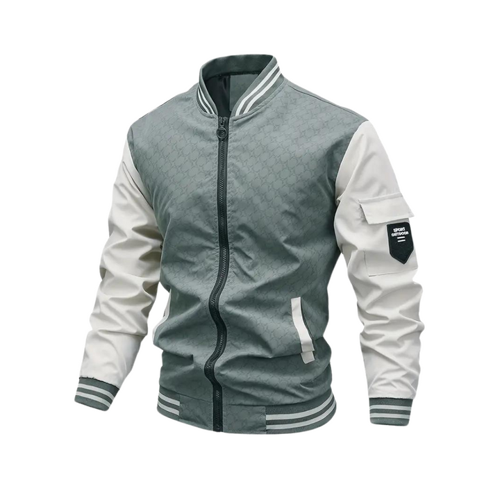 Slim-fit men's bomber jacket, a versatile and fashionable casual outerwear piece for everyday wear.