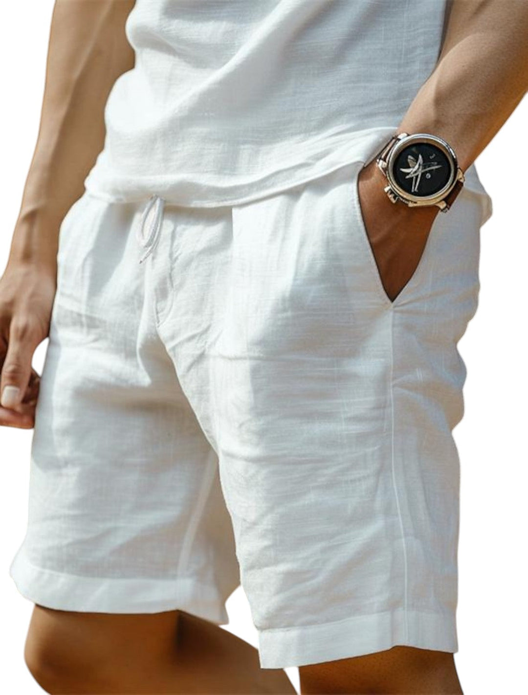 Drawstring men's summer shorts, perfect for beachwear or athletic activities & ultimate comfort.