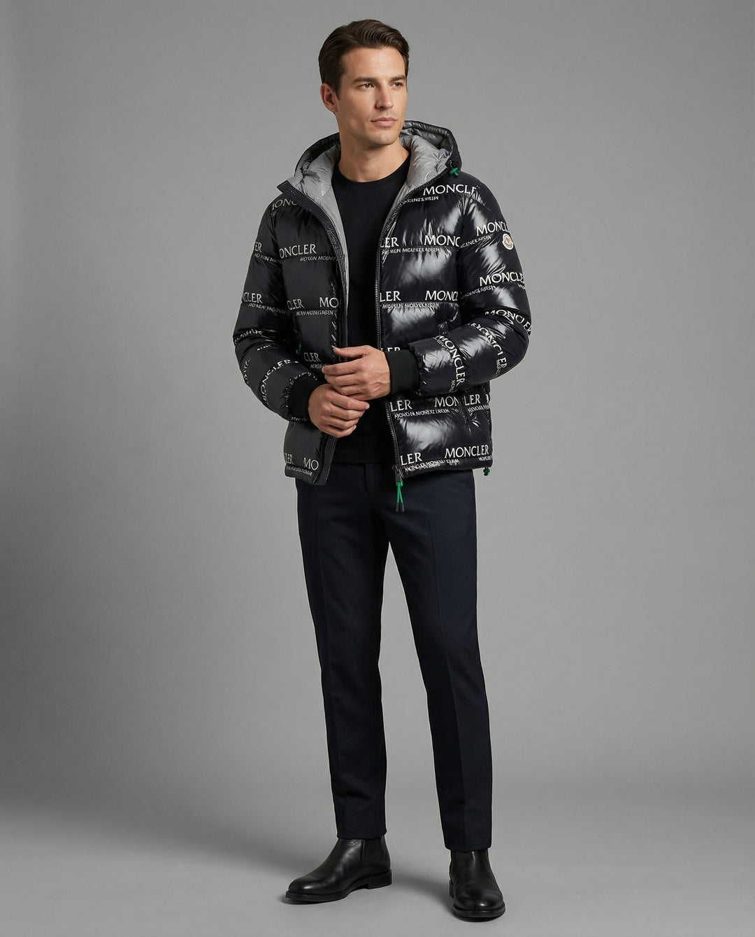 Men's stylish hooded winter jacket, a warm & versatile cold weather coat.