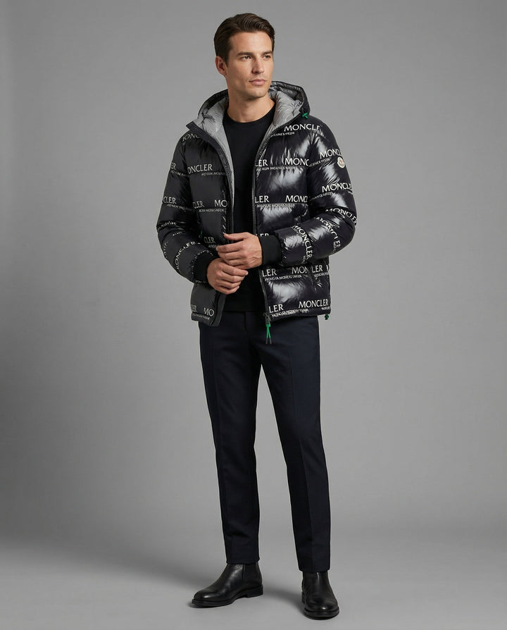 Men's stylish hooded winter jacket, a warm & versatile cold weather coat.