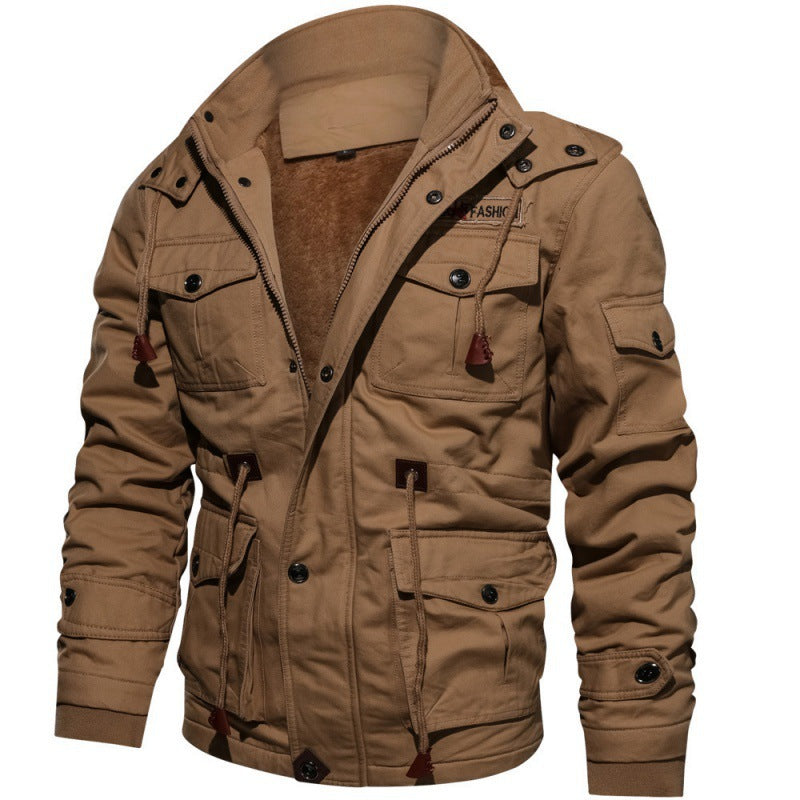 Durable men's insulated winter jacket. Weatherproof, stylish outerwear for cold weather comfort & lasting warmth.