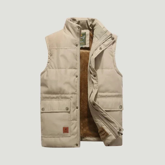 Casual blue men's lightweight vest, a sleek sleeveless jacket for everyday fashion.