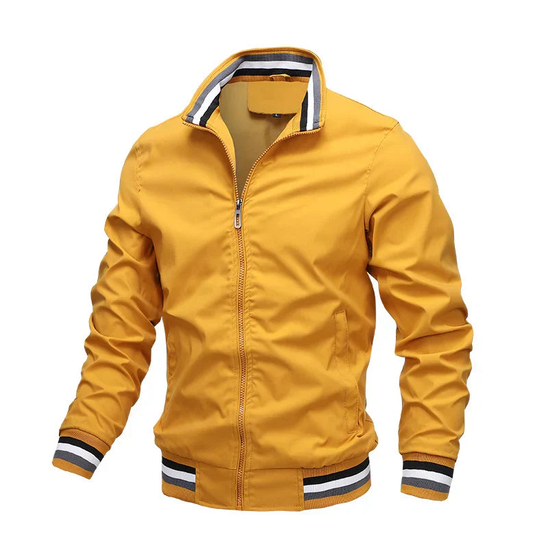 Modern men's stylish summer jacket, ultra-lightweight and versatile for warm weather. Essential men's fashion.