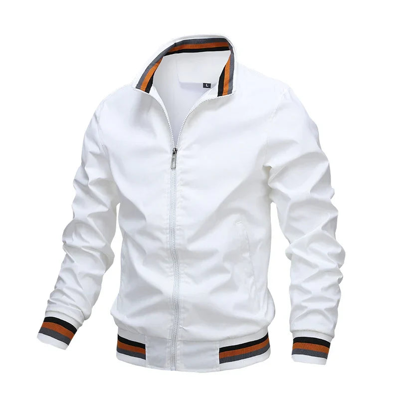 Sleek design men's lightweight summer jacket, perfect for warm weather. Stylish & versatile casual outerwear.