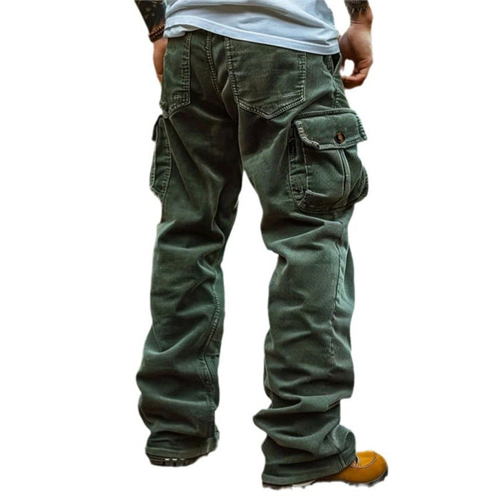 Durable men's cargo pants, excellent for travel, hiking, or outdoor adventures, with practical multi-pockets.