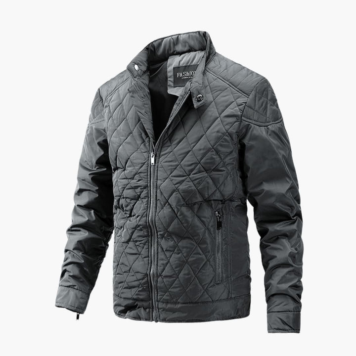 Durable men's quilted bomber jacket, offering both warmth and modern style for everyday wear.