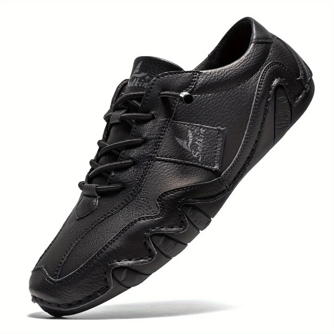 Barefoot men's retro lace-up shoes with a flexible sole, ideal for minimalist casual everyday wear.