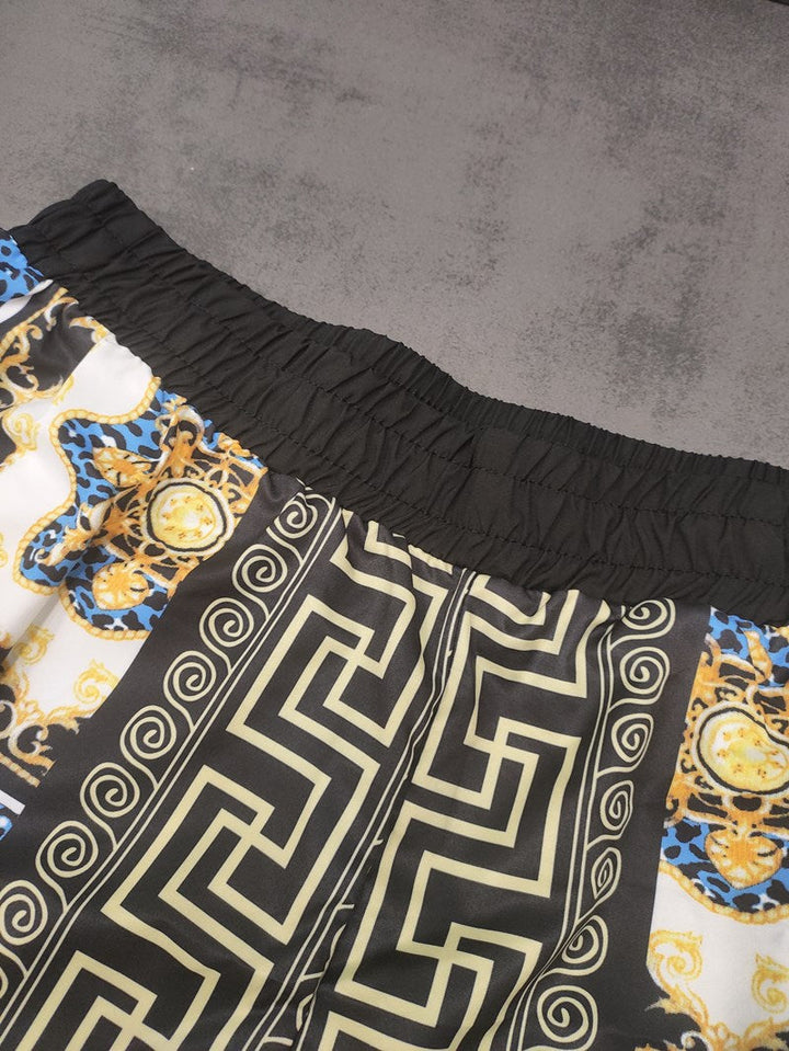 Breathable men's short sleeve shirt & matching shorts. A perfect lightweight summer set for everyday casual wear.