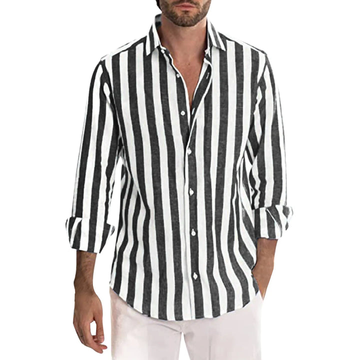 Lightweight men's summer shirt. Breathable short-sleeve top offers casual comfort and stylish relaxed fit for men.
