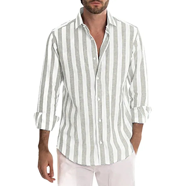 Comfortable men's breathable summer shirt. Stylish short-sleeve top with relaxed fit, perfect for warm weather casual.