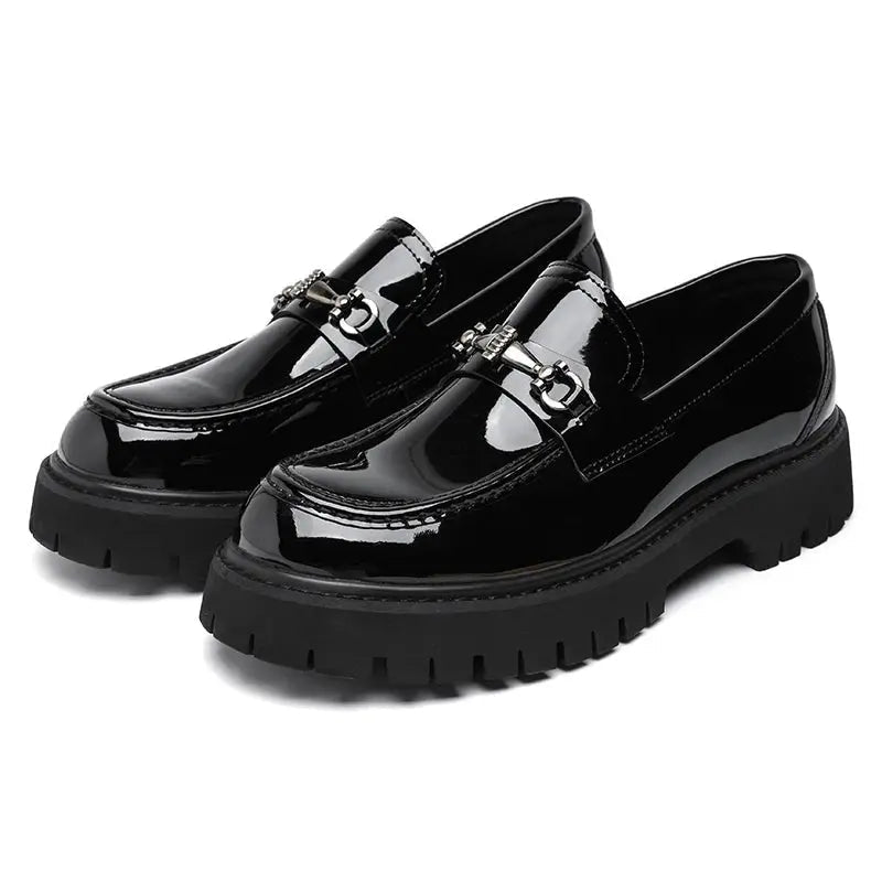 Classic men's slip-on buckle loafers for a sophisticated and versatile smart casual or formal look.