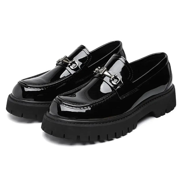 Classic men's slip-on buckle loafers for a sophisticated and versatile smart casual or formal look.