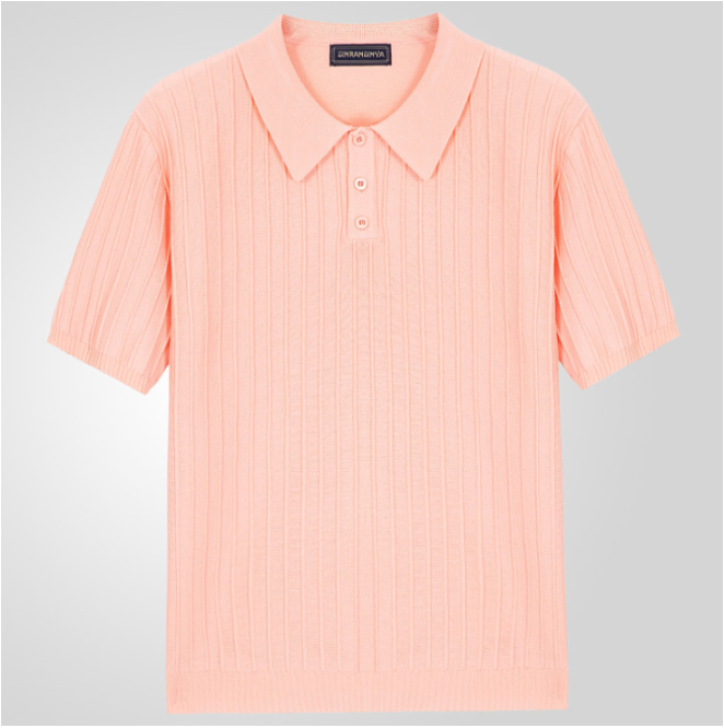 Comfortable men's summer polo shirt with stylish design. Lightweight short-sleeve top for casual everyday wear.