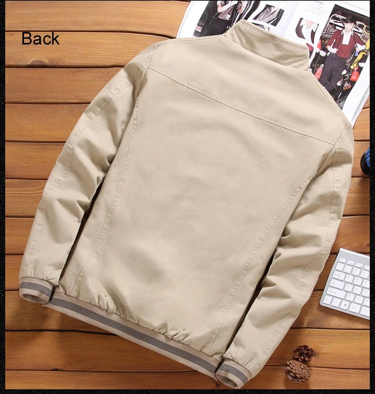 Modern men's transitional jacket for everyday fashion. Versatile, lightweight & durable outerwear.