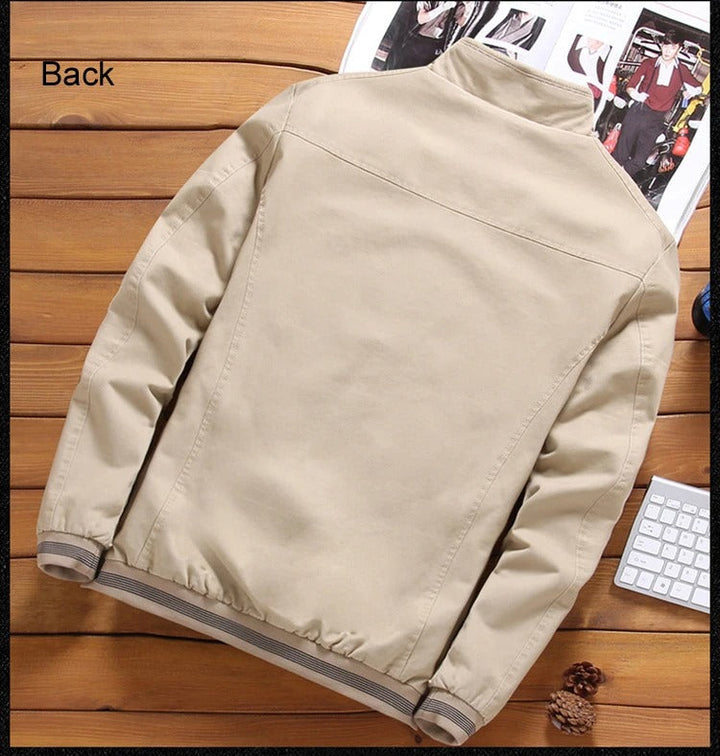 Modern men's transitional jacket for everyday fashion. Versatile, lightweight & durable outerwear.