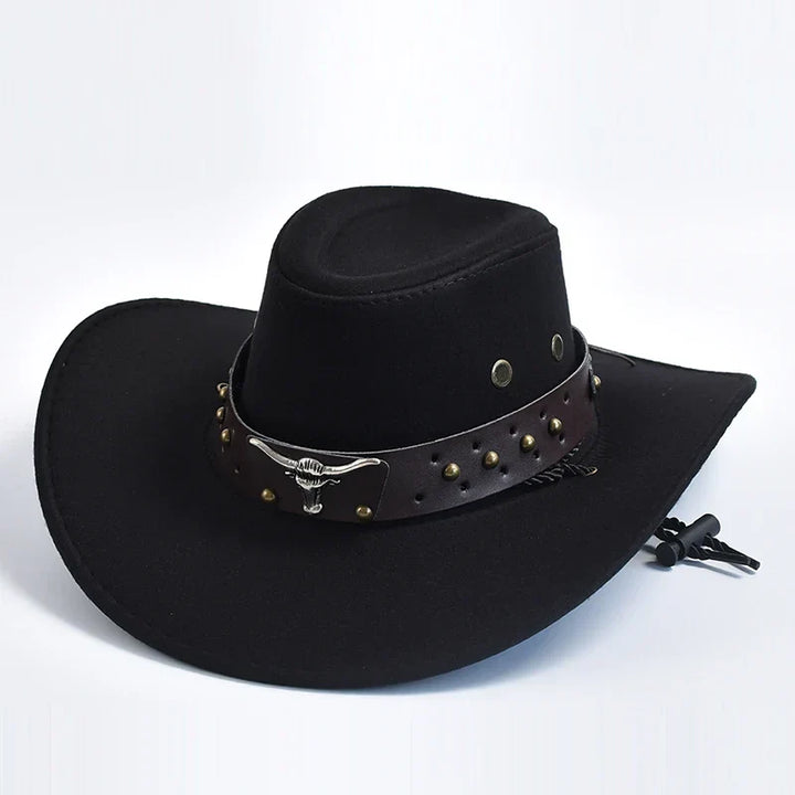 Men's fashion cowboy hat with a wide brim, offering excellent sun protection for any outdoor activity.