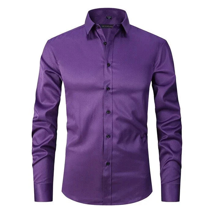 Men's fashion dress shirt, wrinkle-resistant & stretch for ultimate comfort & a polished look.