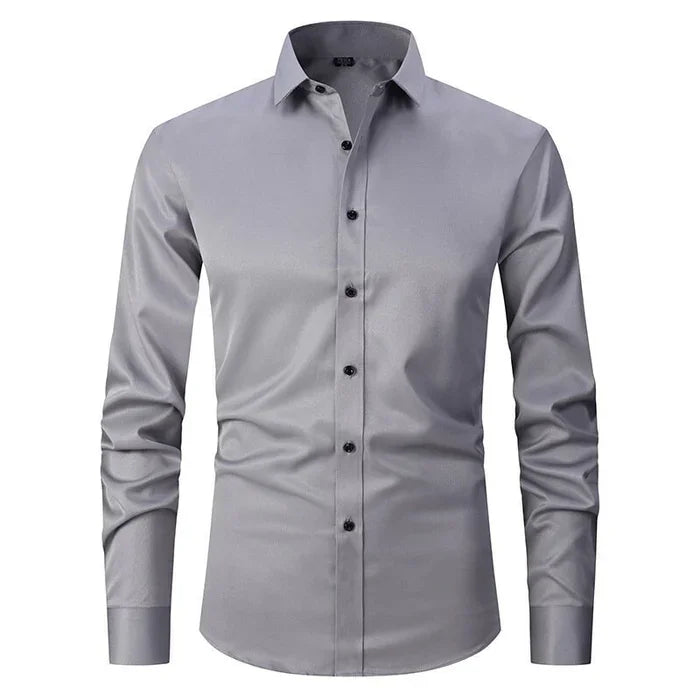 Stylish men's long sleeve dress shirt. Ideal for business or casual wear.