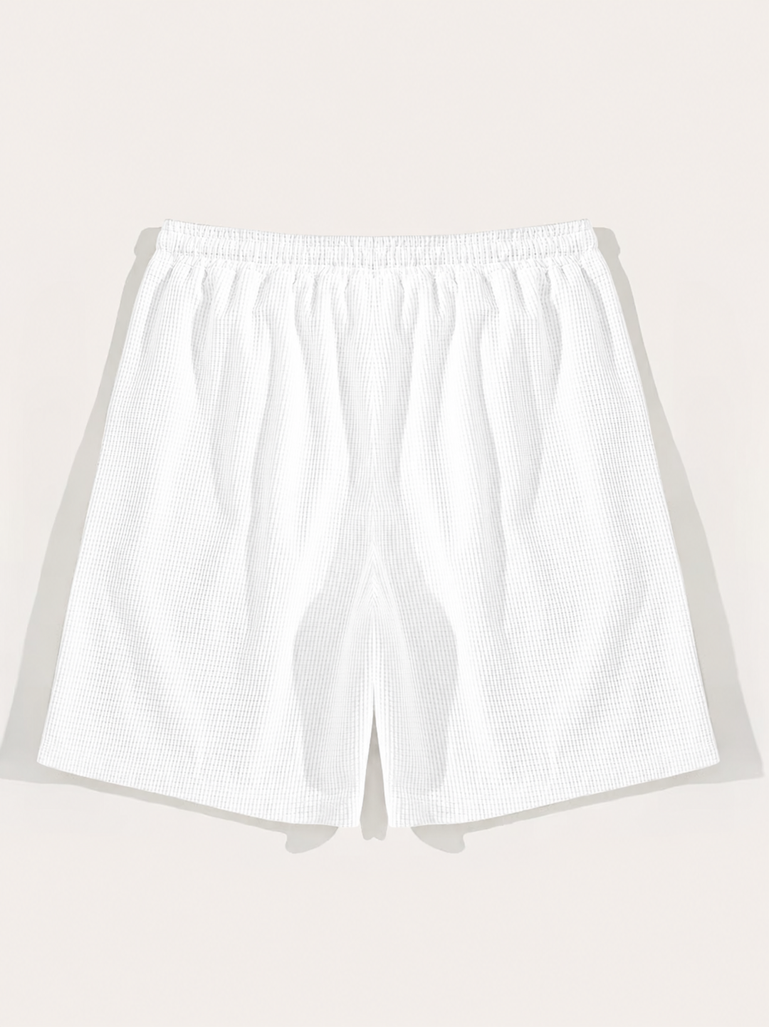 Versatile men's summer drawstring shorts. Textured fabric & breathable design for casual, beach, or everyday wear.