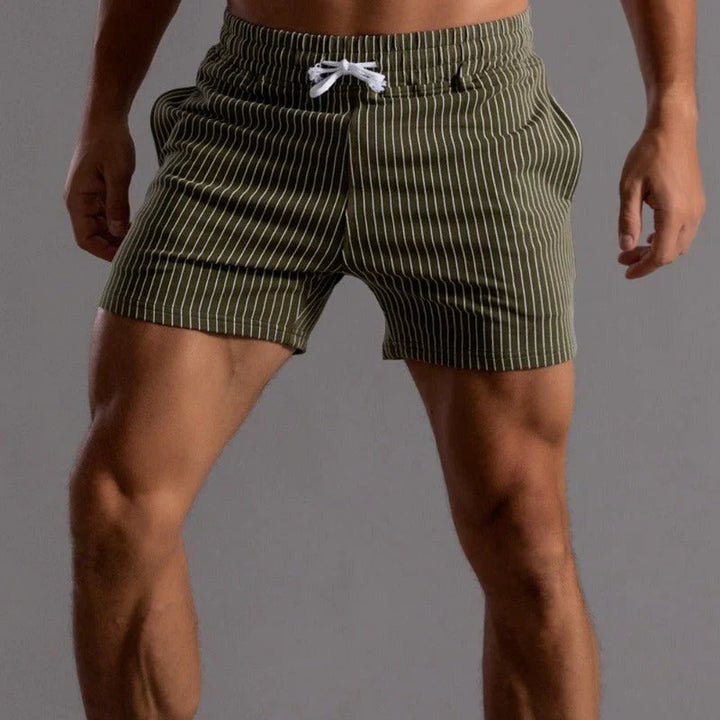 Durable men's fitness shorts, super stretch, high performance for gym & active training.