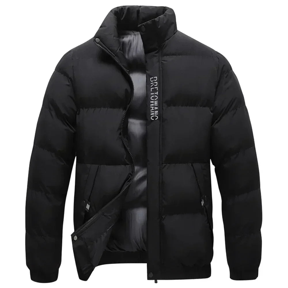 Stylish men's tactical winter jacket. Warm, windproof & waterproof for outdoor adventures & cold weather.