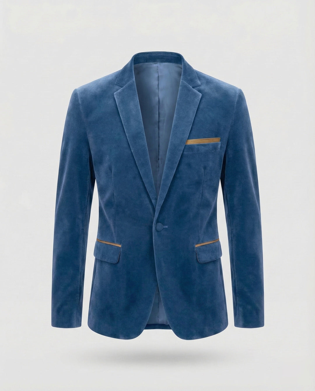 Elegant men's tailored blazer, a sophisticated choice for formal wear, featuring a distinctive lapel.