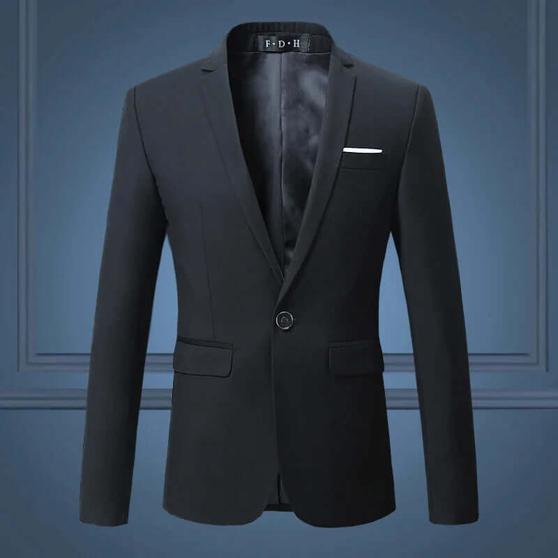Sophisticated men's tailored blazer, perfect for formal events or professional business wear.