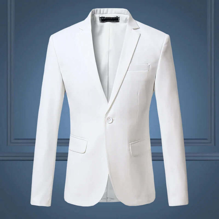 Professional men's tailored blazer, suitable for modern business attire and smart everyday menswear.
